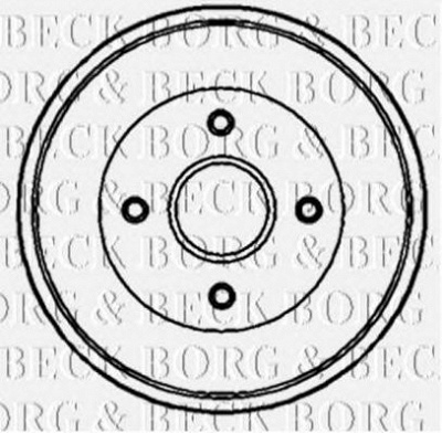 BORG & BECK bbr7087 -  Тормозной барабан